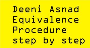 Deeni Asnad Equivalence Procedure step by step